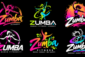 design a professional dance, fitness, aerobics, workout, energy zumba logo