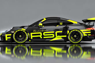 design custom car livery wrap on iracing, assetto corsa, lmu with spec maps