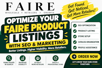 optimize faire product listings with SEO and marketing