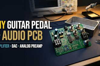 design DIY guitar pedal pcb amplifier dacwith analog audio preamp circuitry