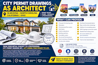 city permit drawings as architect in arizona north carolina california ohio