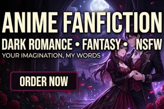write anime manga fanfiction, futa and dark romance stories