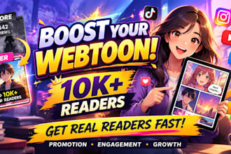 grow your webtoon, comic, and story with real promotion