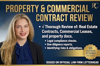 review real estate contracts, commercial lease agreements and property documents