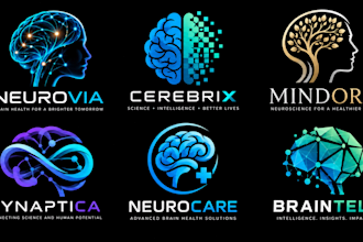design a professional, neuroscience, intelligence, medical, science brain logo