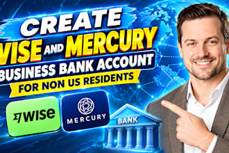 create wise mercury business bank account for non US residents proof of address