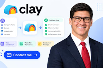 build clay data enrichment waterfalls custom ai prompt workflows