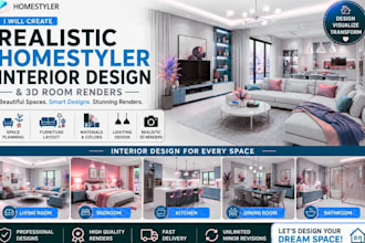 design modern interiors, room makeovers and realistic 3d renders in homestyler