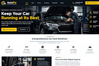 design a modern car repair and auto service website