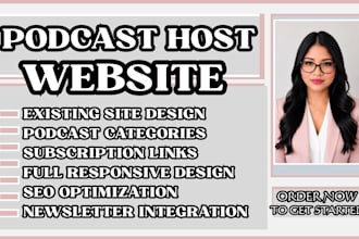 design podcast hosting website, podcast streaming website, and podcast website