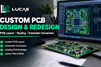create custom pcb layout, circuit board design, schematic in kicad and easyeda