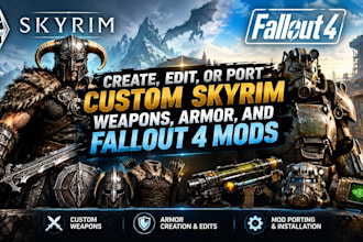 create, edit, or port custom skyrim weapons, armor, and fallout 4 mods