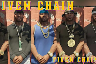 create custom fivem chain, fully iced, game ready fivem chains and access