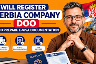 register serbia company doo and prepare e visa documentation