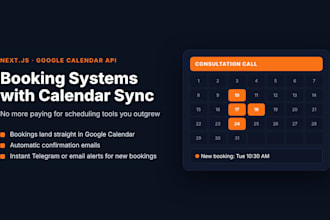 build a booking system with google calendar integration