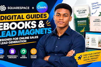 create squarespace canva digital guides ebooks and lead magnets for online sales