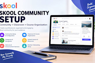 set up and organize your skool community, classroom and community management