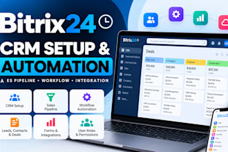 setup bitrix24 CRM automation workflow and sales pipeline