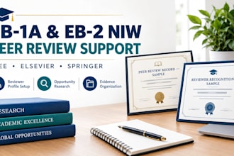 provide eb1a peer review support ieee elsevier springer journal reviewer