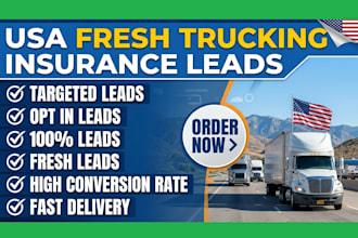 give 1000 fresh trucking insurance leads from fmcsa database