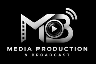 create unique media production and broadcast logo