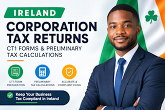 file irish corporation tax returns, ct1 forms and preliminary tax calculations