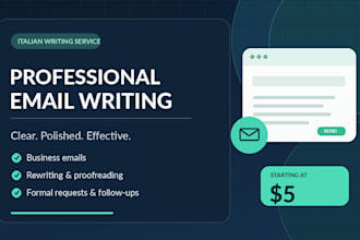 write and rewrite professional emails in italian