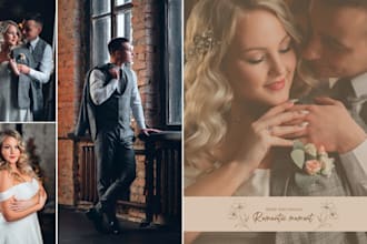 do professional wedding album designs in photoshop