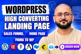 build wordpress landing page design, squeeze page, sales page, or sales funnel