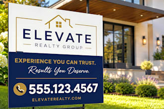 design real estate open house yard sign, directional boards and riders