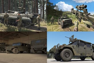 create custom arma reforger mods, weapons, vehicles and military props