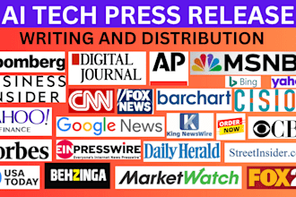 ai press release, uk tech startup, pr writing, pr distribution to ein press wire