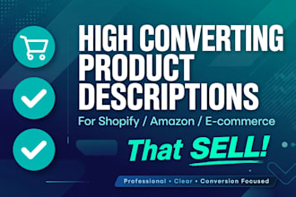 write high converting shopify product descriptions that sell