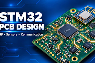 design stm32 pcb with rf transceiver, sensors and communication