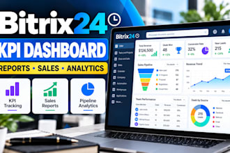 build bitrix24 KPI dashboard reports and sales analytics