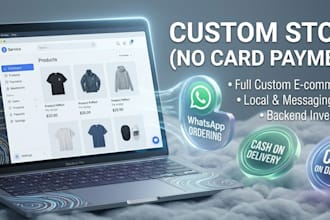 build custom websites and e commerce stores from scratch