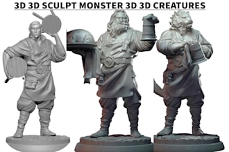 sculpt realistic fantasy creatures and monsters in 3d