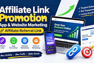 do affiliate link promotion, app and website marketing, affiliate referral link