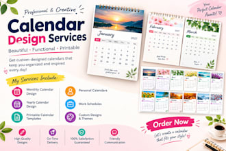 design printable monthly and yearly calendars