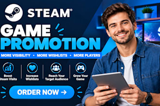 steam game promotion, steam game marketing, and steam wishlist boost growth