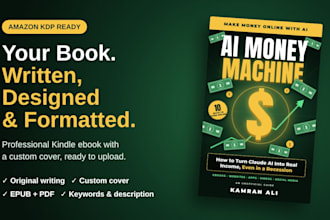 write and format your amazon KDP ebook with a custom cover