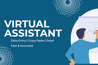 do data entry, web research and virtual assistant work