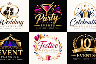 design a professional event logo, wedding, party and celebration