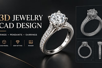 do 3d cad modelling 3d jewelry design jewelry rendering for 3d printing