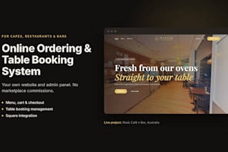 build a restaurant online ordering and table booking system