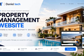 build property management website, airbnb property website, rental property web