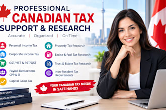 provide canadian tax research, personal and business tax support