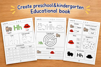 design a preschool and kindergarten activity book
