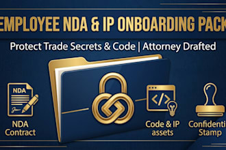 draft employee confidentiality agreement and ip onboarding pack