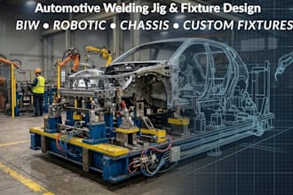 design custom jigs, drilling fixtures, welding fixtures and cad models